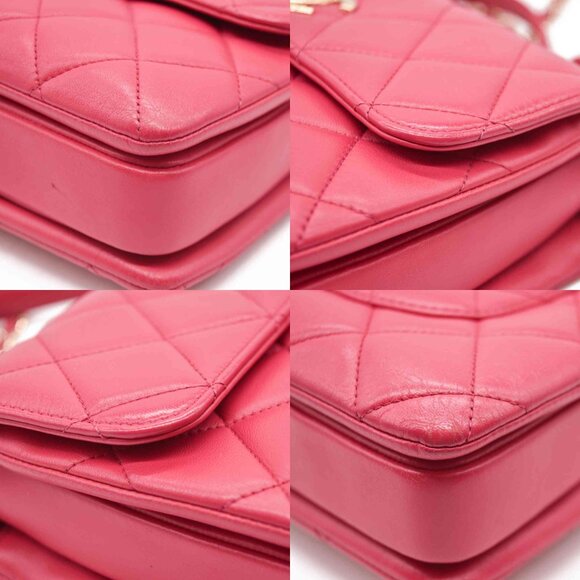 CHANEL Lambskin Quilted Small Trendy CC Flap Dual Handle Pink Gold - Picture 7 of 14